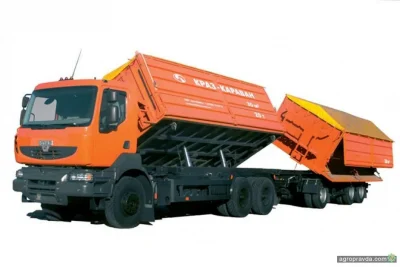 Тент полог на автопоезд зерновоз КрАЗ 6230С4 330